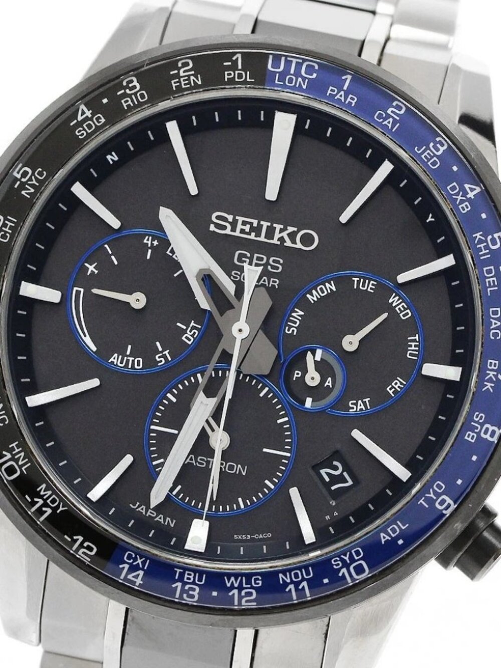 SEIKO Astron SBXC009/5X53-0AD0 GPS black Dial Solar Powered Radio Men's_958216